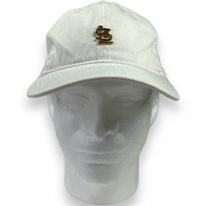 St Louis Cardinals Gold Metallic Logo Hat Cap Shane Co SGA 6/9/23 PRESALE White